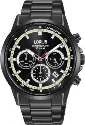 Zegarek Lorus Zegarek męski Lorus RT399JX9 czarny. Czarne zegarki męskie Lorus, bez wzorów. Za 599.00 zł.