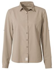 Koszula damska Rosemoor LS Shirt IV. Brązowe koszule damskie Vaude, bez wzorów, z materiału, sportowe, bez kołnierzyka, bez ramiączek. Za 371.25 zł.