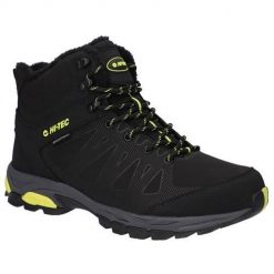 Buty trekkingowe męskie Hi-Tec Raven Insulated Wp. Czarne buty zimowe męskie Hi-tec, bez wzorów, z materiału, bez obcasa, bez zapięcia. Za 539.99 zł.