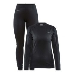 Zestaw dla kobiet Craft Core Dry Baselayer Set. Czarne bielizna sportowa damska Craft, bez wzorów. Za 285.50 zł.