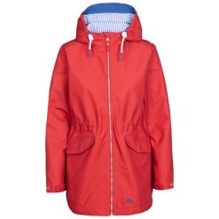 Damska Kurtka Wodoodporna Finch TP50. Czerwone kurtki sportowe damskie Trespass, m, bez wzorów, z bawełny, bez ramiączek, z kapturem, trekkingowe. Za 278.99 zł.