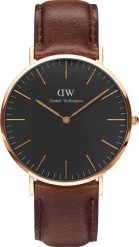 Zegarek Daniel Wellington Zegarek męski Daniel Wellington DW00100125 brązowy. Brązowe zegarki męskie Daniel Wellington, bez wzorów. Za 559.00 zł.