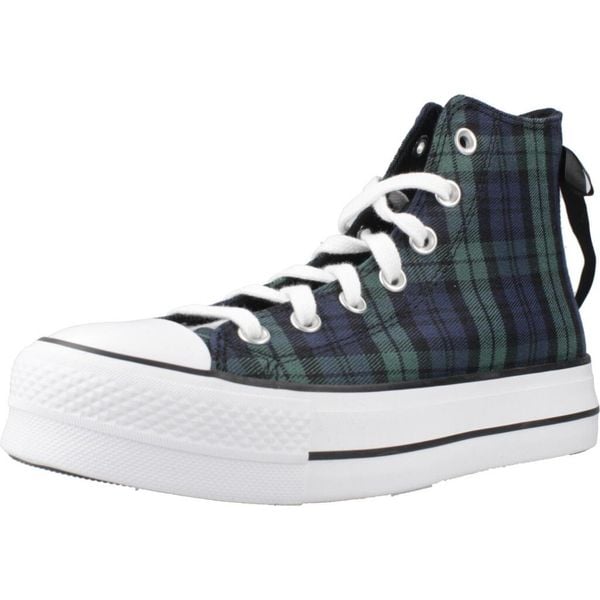 Buty CONVERSE CHUCK TAYLOR ALL STAR LIFT PLATFORM PLAID Zielony. Zielone buty sportowe męskie Converse, bez zapięcia. Za 425.39 zł.