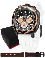 Zegarek męski Vostok Europe VK67-650E721SWL biały. Białe zegarki męskie Vostok Europe, bez wzorów. Za 4,599.22 zł.