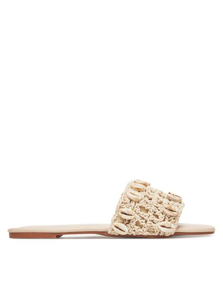 DeeZee Klapki YD2303-1 Beżowy. Brązowe klapki damskie DeeZee, bez wzorów, z materiału, bez obcasa, bez zapięcia. Za 119.99 zł.