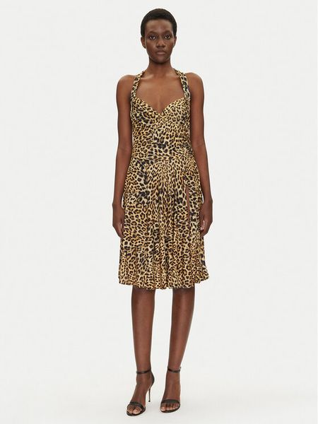 NORMA KAMALI Sukienka codzienna KK4243PLG47656 Brązowy Slim Fit. Brązowe sukienki damskie Norma Kamali, na co dzień, xs, bez wzorów, z syntetyku, bez kołnierzyka, bez ramiączek, proste. Za 929.99 zł.