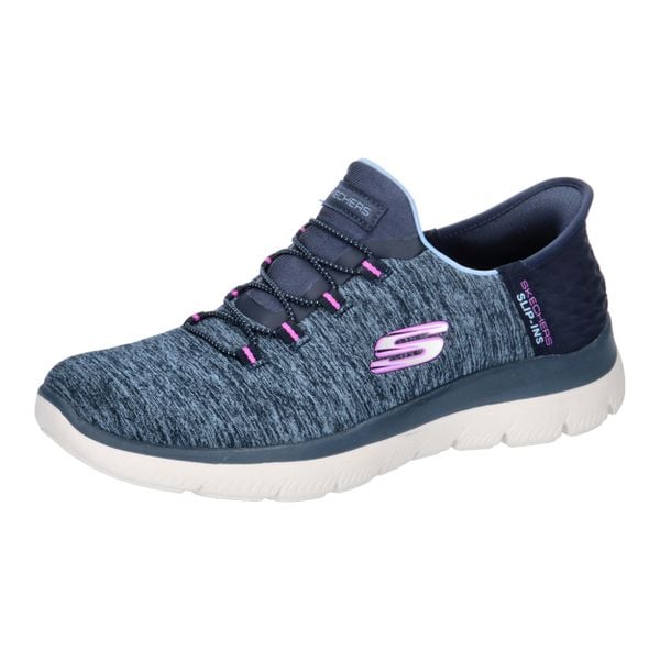Buty sportowe Sneakersy damskie, Summits - Dazzling Haze. Niebieskie obuwie sportowe damskie Skechers, bez wzorów, bez zapięcia, trekkingowe, Skechers Sport. Za 259.99 zł.