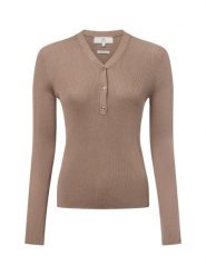IPURI Sweter z dzianiny Kobiety Lyocell brązowy, XXL. Brązowe swetry nierozpinane damskie IPURI, uniwersalny, bez wzorów, z bawełny, eleganckie, bez kołnierzyka, bez ramiączek. Za 199.95 zł.