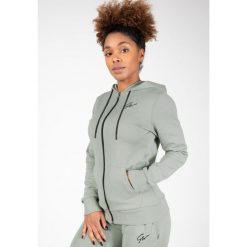 Bluza fitness damska Gorilla Wear Pixley Zipped Hoodie. Zielone bluzy damskie GORILLA WEAR, xs, bez wzorów, sportowe, bez ramiączek, bez kaptura. Za 282.00 zł.