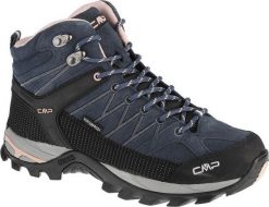 Buty trekkingowe damskie CMP Rigel Mid czarno-niebieskie r. 39. Czarne obuwie trekkingowe damskie CMP, bez zapięcia. Za 394.55 zł.