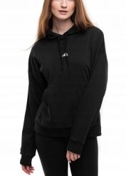 Bluza damska adidas Essentials Small Logo French Terry. Czarne bluzy damskie Adidas, uniwersalny, bez wzorów, z bawełny, klasyczne, bez ramiączek, z kapturem. Za 178.99 zł.