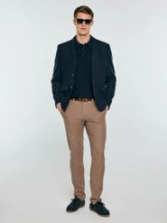 Marynarka męska lniana granatowa Sevan 403. Niebieskie garnitury męskie BIG STAR, l, bez wzorów, z bawełny, casualowe. Za 379.99 zł.