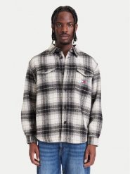 Tommy Jeans Kurtka koszulowa DM0DM23616 Czarny Regular Fit. Czarne kurtki męskie Tommy Jeans, l, bez wzorów, z jeansu, bez kaptura. Za 529.99 zł.