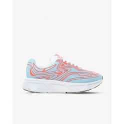 Fessura Runflex 01 — buty unisex, biały/smoke/water/coral blue, roz. EU 39. Czerwone obuwie sportowe damskie FESSURA, bez wzorów, bez zapięcia. Za 343.99 zł.