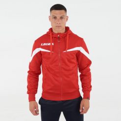 Kurtka rozgrzewkowa Damska Bieganie Turchia Czerwony-Biały. Białe kurtki sportowe damskie Legea, xl, bez wzorów, z bawełny, bez ramiączek, bez kaptura, do biegania. Za 96.00 zł.