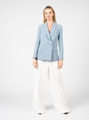 Pinko Marynarka "Luccio" | 102572 A1EL | Kobieta | Niebieski. Niebieskie marynarki i żakiety damskie Pinko, bez wzorów, z elastanu, eleganckie, bez kołnierzyka, bez ramiączek. W wyprzedaży za 539.00 zł.