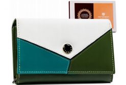 Portfel skórzany Peterson [DH] PTN RD-22-GCL-Y zielony. Zielone portfele damskie Peterson, ze skóry. Za 105.98 zł.