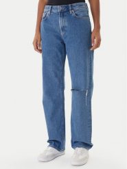 Calvin Klein Jeans Jeansy LV047E609G Granatowy Regular Fit. Niebieskie jeansy damskie Calvin Klein Jeans, bez wzorów, z bawełny. Za 409.99 zł.