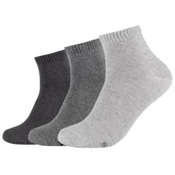 Skarpetki sportowe męskie 3PPK Basic Quarter Socks. Szare skarpety męskie Skechers, bez wzorów, z bawełny. Za 29.99 zł.