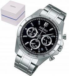 Zegarek Seiko Spirit Zegarek męski czarna tarcza 42 mm (SBTR013). Czarne zegarki męskie Seiko, bez wzorów. Za 1,123.99 zł.