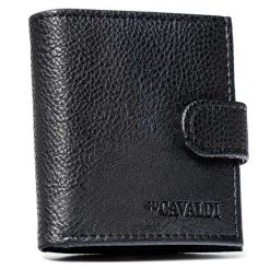 Portfel męski 4U Cavaldi 8834-4C czarny. Czarne portfele męskie 4U Cavaldi, bez wzorów, ze skóry ekologicznej. Za 29.99 zł.