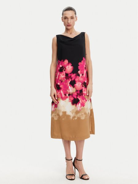 DKNY Sukienka koktajlowa DD4KH09C Czarny Regular Fit. Czarne sukienki damskie DKNY, bez wzorów, z syntetyku, wizytowe, bez kołnierzyka, bez ramiączek. Za 329.99 zł.