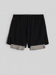 4F Spodenki treningowe szybkoschnące męskie - czarne XXL. Czarne szorty męskie 4F, bez wzorów, z materiału, sportowe. Za 169.99 zł.