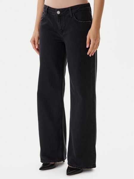 Guess Jeansy W5BA2K D0981 Niebieski Baggy Fit. Niebieskie jeansy damskie Guess, z aplikacjami, z bawełny. Za 469.99 zł.