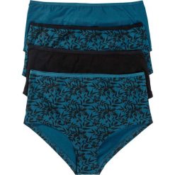 Figi maxi panty z bawełny organicznej (4 pary). Czarne majtki damskie bonprix, z bawełny. Za 59.99 zł.
