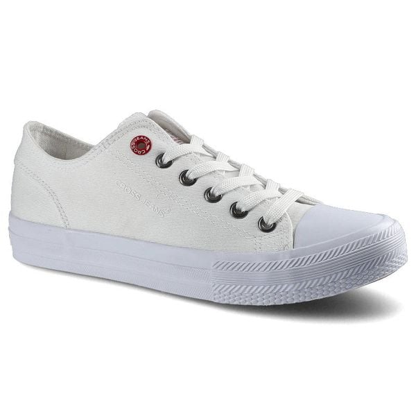 Białe Trampki Cross Jeans Damskie Stylowe Buty. Białe trampki i tenisówki damskie Cross Jeans, bez wzorów, z gumy, bez zapięcia. Za 99.99 zł.
