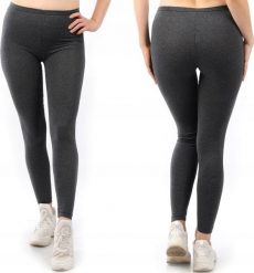 Legginsy damskie długie Polskie Getry Bawełniane Grafitowe 6XL. Szare legginsy damskie LAEMI, bez wzorów, z bawełny. Za 39.99 zł.