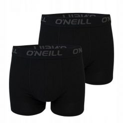 Bokserki bawełniane dla mężczyzn O'neill 2-pak. Szare bokserki męskie O'Neill, bez wzorów, z bawełny. W wyprzedaży za 49.99 zł.