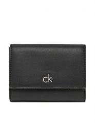 Calvin Klein Portfel Ck Re-Lock Medium Trifold LV04F1035G Czarny. Czarne portfele damskie Calvin Klein, ze skóry. Za 169.99 zł.