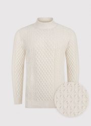 PAKO LORENTE – Beżowy sweter męski. Brązowe swetry męskie Pako Lorente, l, bez wzorów, z bawełny, bez kołnierzyka, bez ramiączek. Za 139.99 zł.