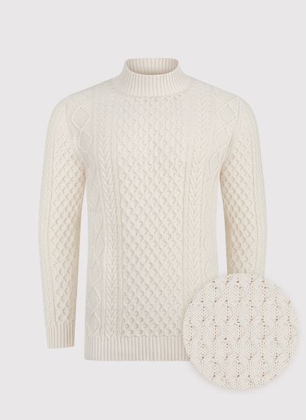 PAKO LORENTE – Beżowy sweter męski. Brązowe swetry męskie Pako Lorente, l, bez wzorów, z bawełny, bez kołnierzyka, bez ramiączek. Za 139.99 zł.