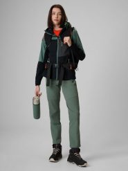 4F Spodnie trekkingowe szybkoschnące damskie - khaki S. Brązowe spodnie sportowe damskie 4F, bez wzorów, z materiału, długie. Za 299.99 zł.