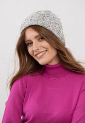 Zimowa czapka H-BRAID. Szare czapki damskie Volcano, na zimę, bez wzorów, z dzianiny. Za 69.99 zł.