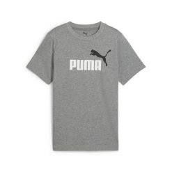 Młodzieżowa koszulka Essentials Colour z logo No.1 PUMA Medium Gray Heather. Szara bluzki damskie Puma, m, bez wzorów, z gumy, młodzieżowe, bez kołnierzyka, bez ramiączek. Za 79.00 zł.