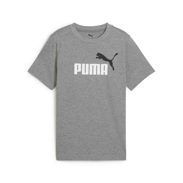 Młodzieżowa koszulka Essentials Colour z logo No.1 PUMA. Szara bluzki damskie Puma, m, bez wzorów, z gumy, młodzieżowe, bez kołnierzyka, bez ramiączek. Za 79.00 zł.