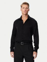 HUGO Koszula Kenno 50570331 Czarny Slim Fit. Czarne koszule męskie Hugo, m, bez wzorów, z wiskozy, bez kołnierzyka, bez ramiączek. Za 599.99 zł.