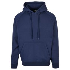 Bluza z kapturem Urban Classics Blank. Niebieskie bluzy męskie Urban Classics, m, bez wzorów, bez ramiączek, z kapturem. Za 174.35 zł.