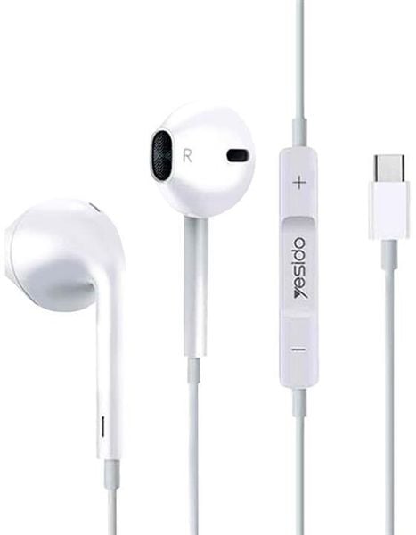 Słuchawki Yesido Słuchawki Douszne YH55 Type-C 120cm, WHITE / BIAŁY. Białe słuchawki douszne Yesido. Za 43.58 zł.