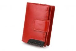 Damski skórzany portfel duży pionowy RFiD czerwony BELTIMORE 039. Czerwone portfele damskie . Za 76.90 zł.