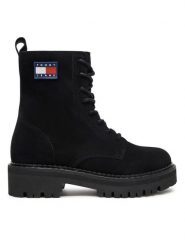 Tommy Jeans Trzewiki Urban EN0EN02630 Czarny. Czarne botki damskie Tommy Jeans, bez wzorów, z jeansu, bez obcasa, na płaskiej podeszwie, bez zapięcia. Za 634.57 zł.