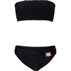 Bikini bandeau (2 części) bonprix czarny. Czarne bikini bonprix, bez wzorów. Za 84.99 zł.