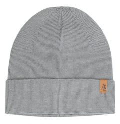 Czapka Jesienno-Zimowa (beanie) – Alties - Popiel. Szare czapki męskie Alties, na zimę, bez wzorów, z dzianiny. Za 59.00 zł.