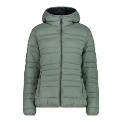 Kurtka damska turystyczna CMP 34K3116. Zielone kurtki sportowe damskie CMP, s, bez wzorów, bez ramiączek, bez kaptura, trekkingowe. Za 489.99 zł.