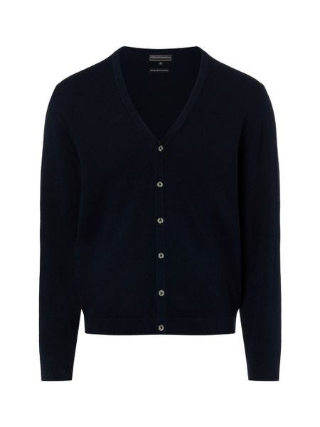 Finshley & Harding Męski kardigan z zawartością kaszmiru Mężczyźni Bawełna niebieski jednolity, S. Niebieskie swetry męskie Finshley & Harding, m, bez wzorów, z bawełny, bez kołnierzyka, bez ramiączek. Za 349.95 zł.