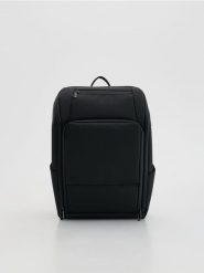 Pojemny plecak z uchwytem - czarny. Czarne plecaki męskie Reserved, bez wzorów. Za 179.99 zł.