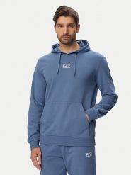 EA7 Emporio Armani Bluza 8NPM32 PJVRZ UB064 Niebieski Regular Fit. Niebieskie bluzy męskie EA7 Emporio Armani, l, bez wzorów, z bawełny, bez ramiączek, bez kaptura. Za 459.99 zł.